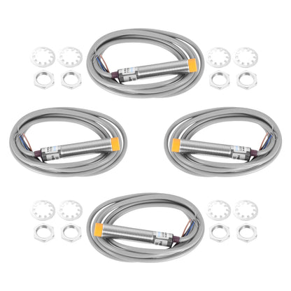4Pcs Inductive Proximity Sensor M12 Normally Open Detection Approach Switch 4mm Detecting Distance NPN NO DC6V-36V LJ12A3-4-Z/BX