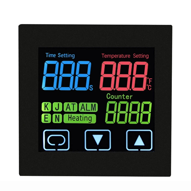 HEATPRESS thermostat with timer and counter function LCD display touch screen Time Alarm PID heat press Temperature controller