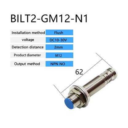 BXUAN M12 Inductive Proximity Switch Sensor Flush DC 10-30V AC90-250V NPN PNP NO NC output