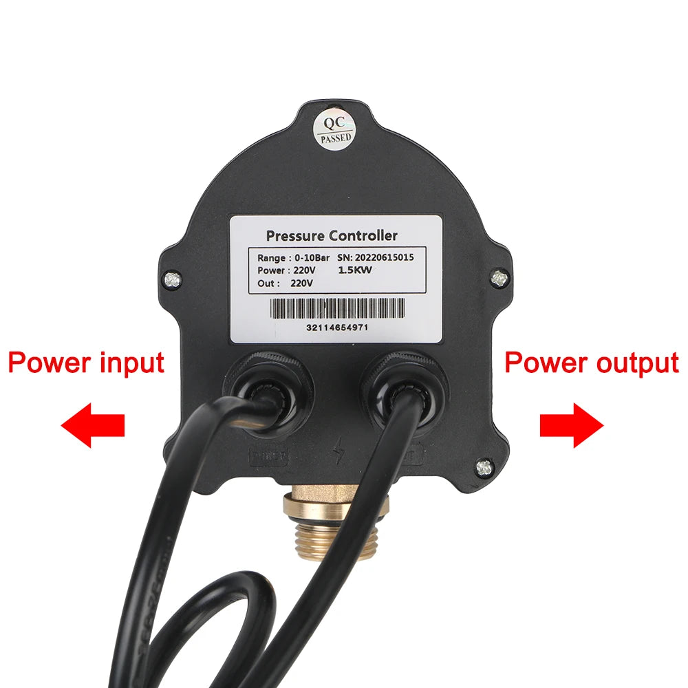 For Water Pump On/OFF 220V Digital Automatic Air Pump Pressure Controller Switch 0-10 Bar 1/2'' interface Water Oil Compressor