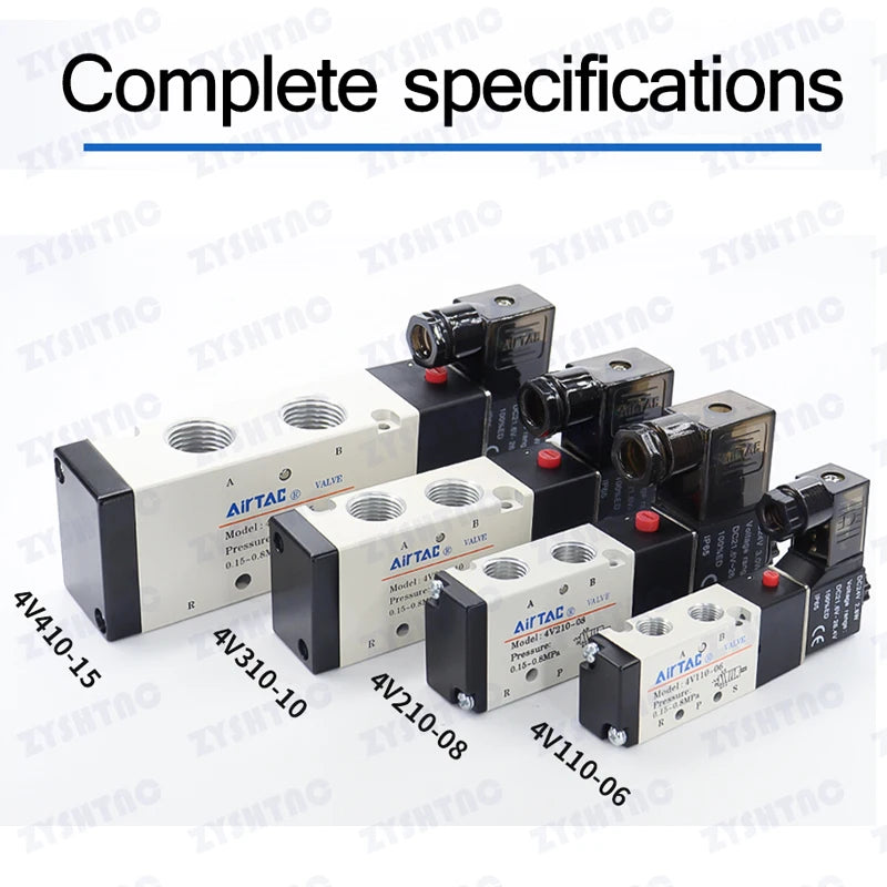 4v210-08 Original AirTac Brand Pneumatic Electric Solenoid Valve Directional Control Air Magnetic Valve DC 12V 24V 220V 4v210