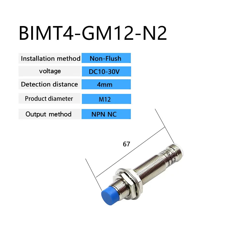 M12 Inductive Proximity Switch Sensor Non-Flush DC 10-30V AC90-250V NPN PNP NO NC output