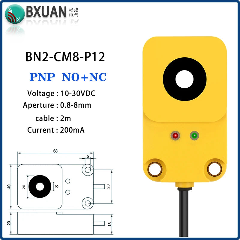 Ring proximity switch sensor 12-24VDC IP67 waterproof Inductive type Detecting metal count NPN or PNP