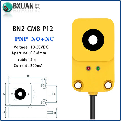 Ring proximity switch sensor 12-24VDC IP67 waterproof Inductive type Detecting metal count NPN or PNP