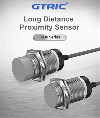 GTRIC M30 Long Distance Proximity Sensors 12-24V DC NPN PNP Sensing Range 20mm 25mm 40mm Industrial Non-contact Inductive Switch