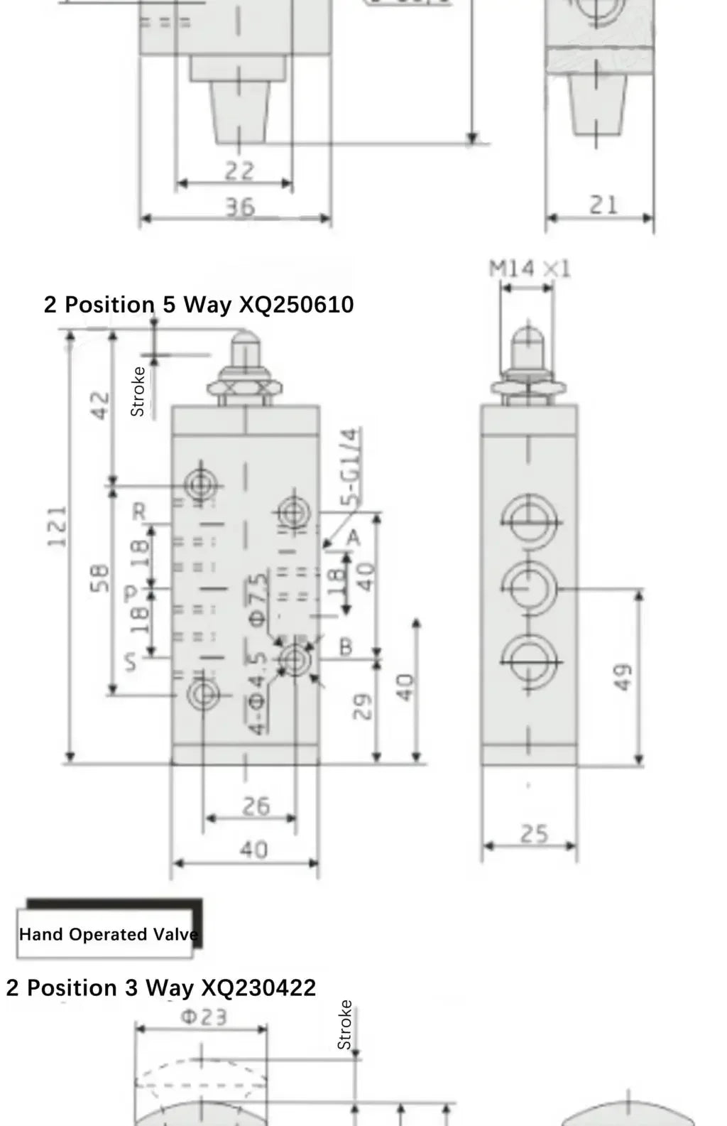 Xinyi type XQ230410 XQ25061 230610 250410 Two Position Three Way Top Stem Valve Pneumatic Mechanical Valve