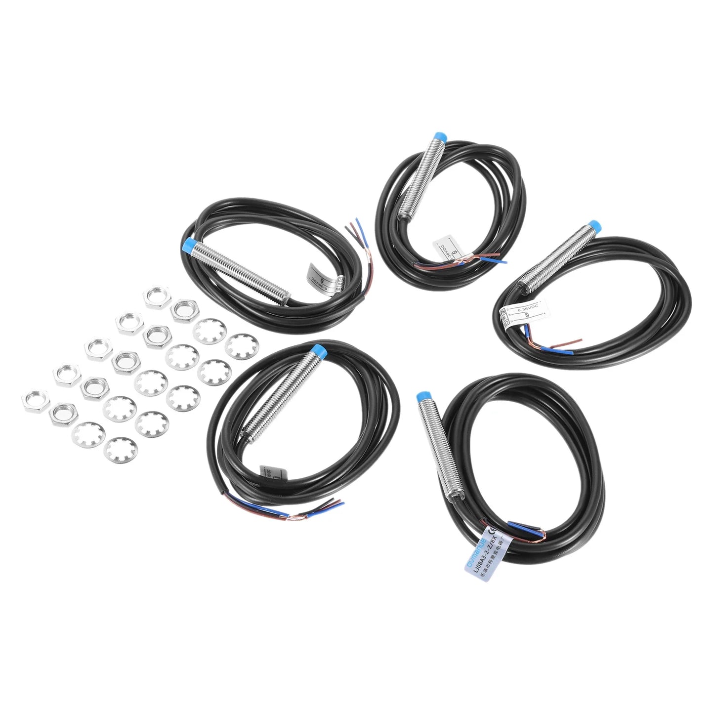 5Pcs Replacement LJ8A3-2-Z/BX NO Normally Open NPN Inductive Proximity Sensor Switch M8 Detector 2mm DC6V-36V 3 Wire