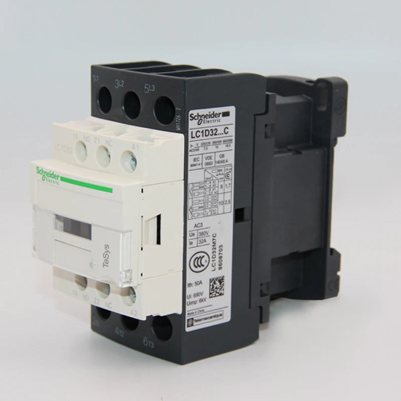 Schneider-Industrial Electrical Control Equipment, AC Contactors, LC1D Series, BC7, F7C, M7C, Q7C, 24V, 110V, 220V, 380V