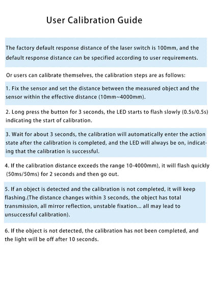 XKC-KL200 Laser Ranging Distance Sensor Human Proximity Diffuse Reflection Photoelectric Motion Sensor