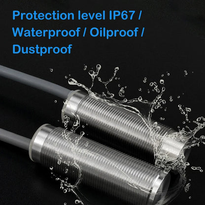 M18 all-metal sensing surface proximity switch sensor three-wire 24V stainless steel integrated pipe piece NPN open type PNP