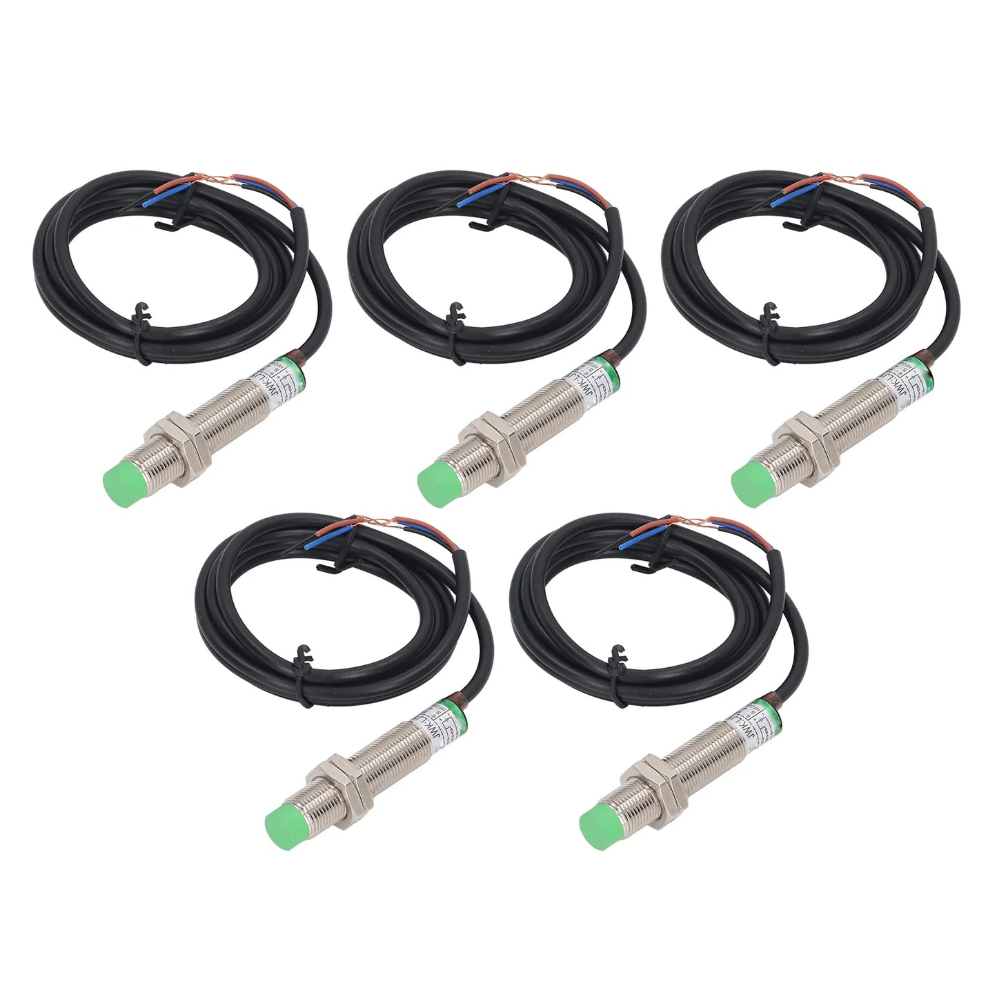 5 Pcs Inductive Proximity Sensor M12 Approach Sensor NPN NC IP65 Waterproof Inductive Proximity Switch 6-36VDC