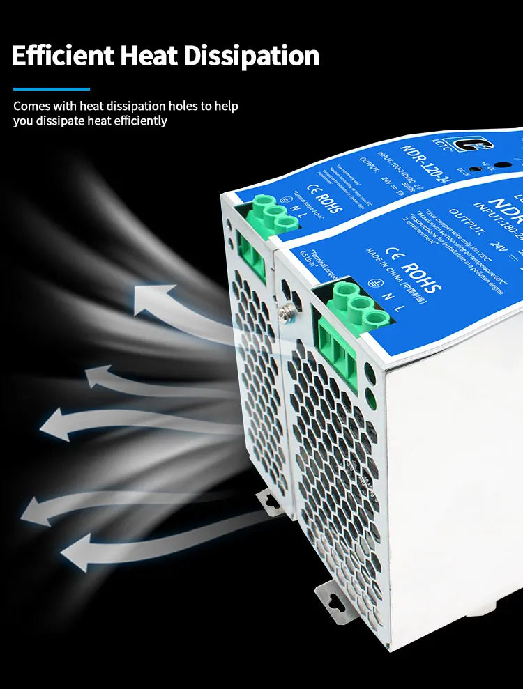 LCTC Switching Power Supply NDR-75W 120W 240W 480W Industrial DIN Rail 12V 24V 48V AC/DC Single Output Power Transformer