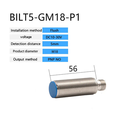 BXUAN M18 Inductive Proximity Switch Sensor Flush DC 10-30V AC90-250V NPN PNP NO NC output