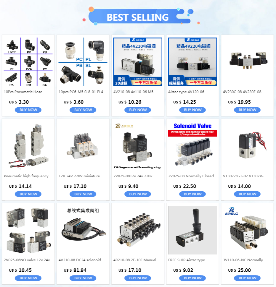 4V210-08 4v110-06 M5 Pneumatic Solenoid Air Valve 1/4" 1/8" 3/8" 1/2" inch 2/5 Electromagnetic 4V310-10 12V 24V 110V 220V