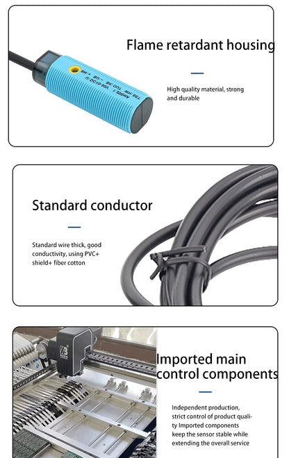 Long Range Sensing Range 1M Photoelectric proximity switch sensor 10-30V DC NPN PNP NO IP67 waterproofNC