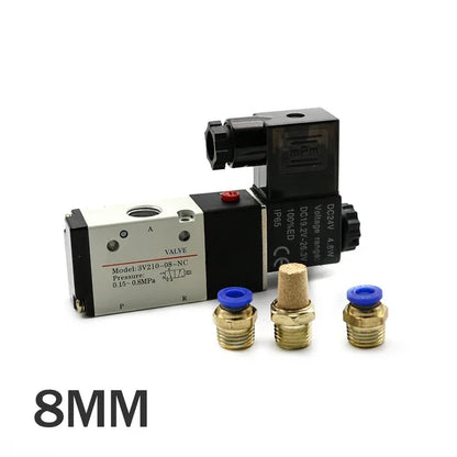 Pneumatic Solenoid Valve 3V210-08 DC12V DC24V AC110V AC220V 3 Way 2 Position Air Directional Control Valve  Gas Magnetic Valve