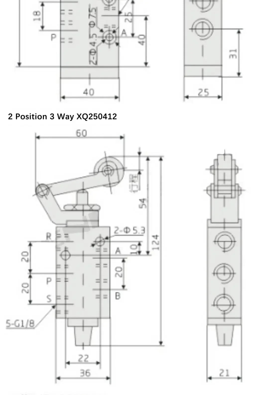 Xinyi type XQ230410 XQ25061 230610 250410 Two Position Three Way Top Stem Valve Pneumatic Mechanical Valve
