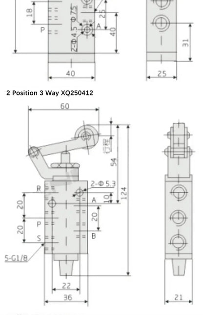 Xinyi type XQ230410 XQ25061 230610 250410 Two Position Three Way Top Stem Valve Pneumatic Mechanical Valve