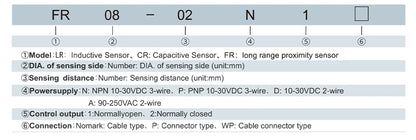 GTRIC Long Distance Proximity Sensor M8 10-30V NPN PNP NO NC Flush Non-Flush Sensing Range 2mm 4mm Inductive Switch