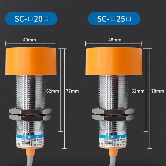 1.1 Meters Inductive Proximity Switch Sensor Waterproof SC-3020A Three Wire NPN PNP NO NC 24V DC AC M40 20mm