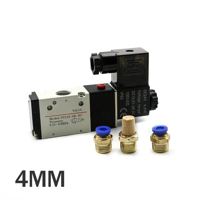 Pneumatic Solenoid Valve 3V210-08 DC12V DC24V AC110V AC220V 3 Way 2 Position Air Directional Control Valve  Gas Magnetic Valve