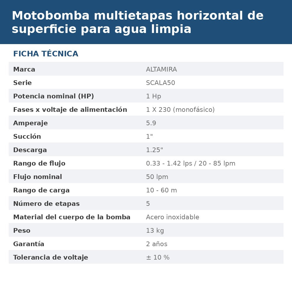SCALA50-5/1230 ficha