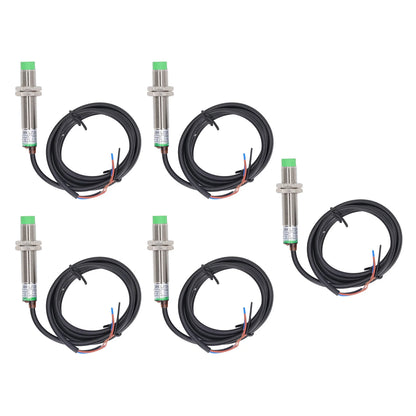 5 Pcs Inductive Proximity Sensor M12 Approach Sensor NPN NC IP65 Waterproof Inductive Proximity Switch 6-36VDC