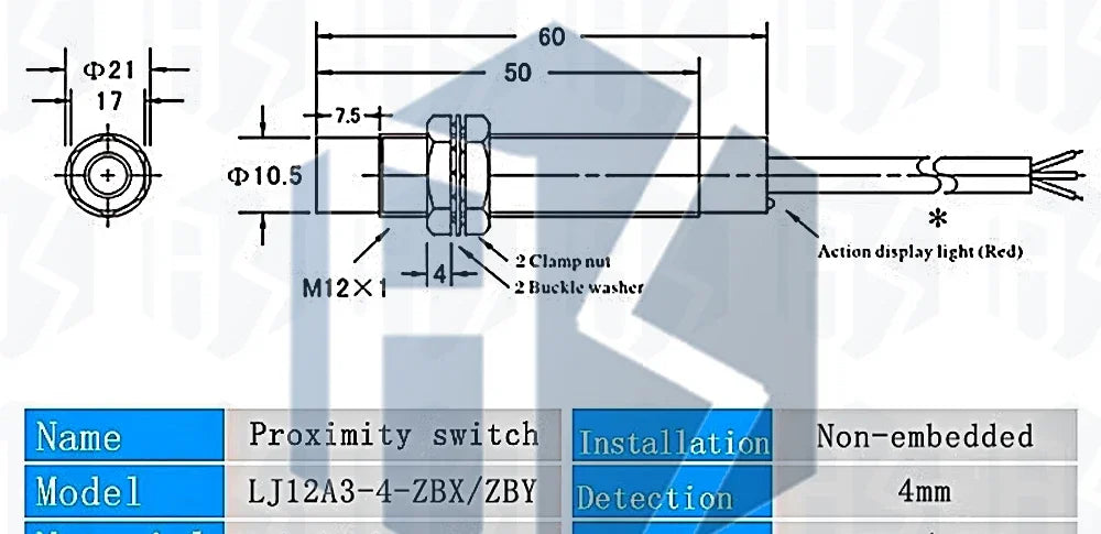 1PCS~10PCS TERFACT ROBOT  LJ12A3-4-Z BX LJ12A3-4-Z/BY New Inductive Proximity Sensor Detection Switch NPN DC 6-36V for Arduino
