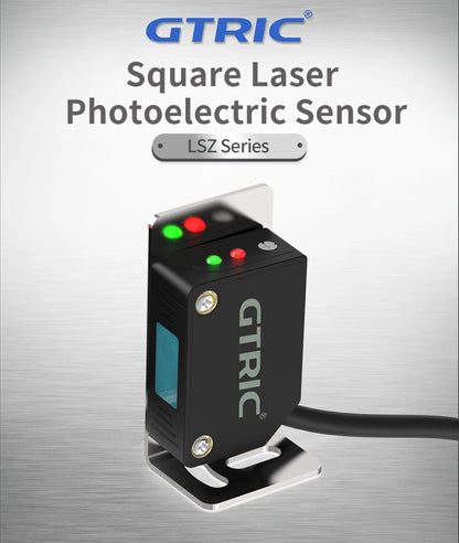 GTRIC Square Laser Photoelectric Sensors Diffuse Reflection Visible Small Spot NPN PNP 10-30VDC Infrared Beam Photocell Switch