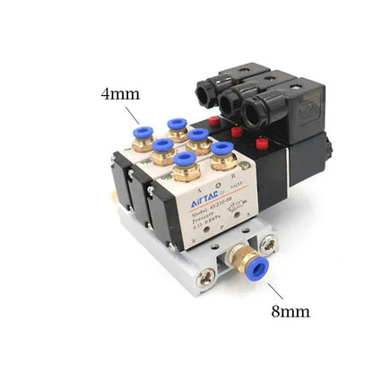 Solenoid Valve Multi-way Combination 4V210-08 Manifold Stations DC12V 24V AC220V With Fittings 5 port 2 position Solenoid Valves