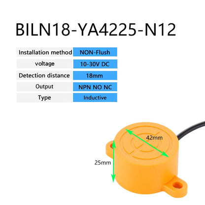 Cylindrical proximity switch sensor 12-24VDC IP67 waterproof Flat circular shape NPN or PNP