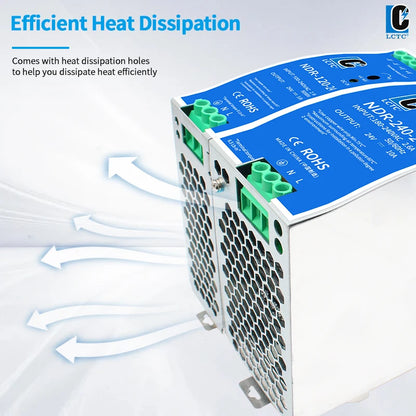 LCTC Switching Power Supply NDR-75W 120W 240W 480W Industrial DIN Rail 12V 24V 48V AC/DC Single Output Power Transformer