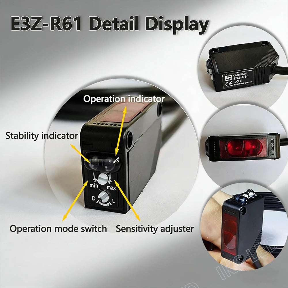 E3Z-R61 Photoelectric Switch DC 12~24V Diffuse Reflection Infrared Switch Diffuse Reflective Sensor