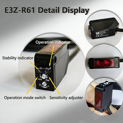 E3Z-R61 Photoelectric Switch DC 12~24V Diffuse Reflection Infrared Switch Diffuse Reflective Sensor