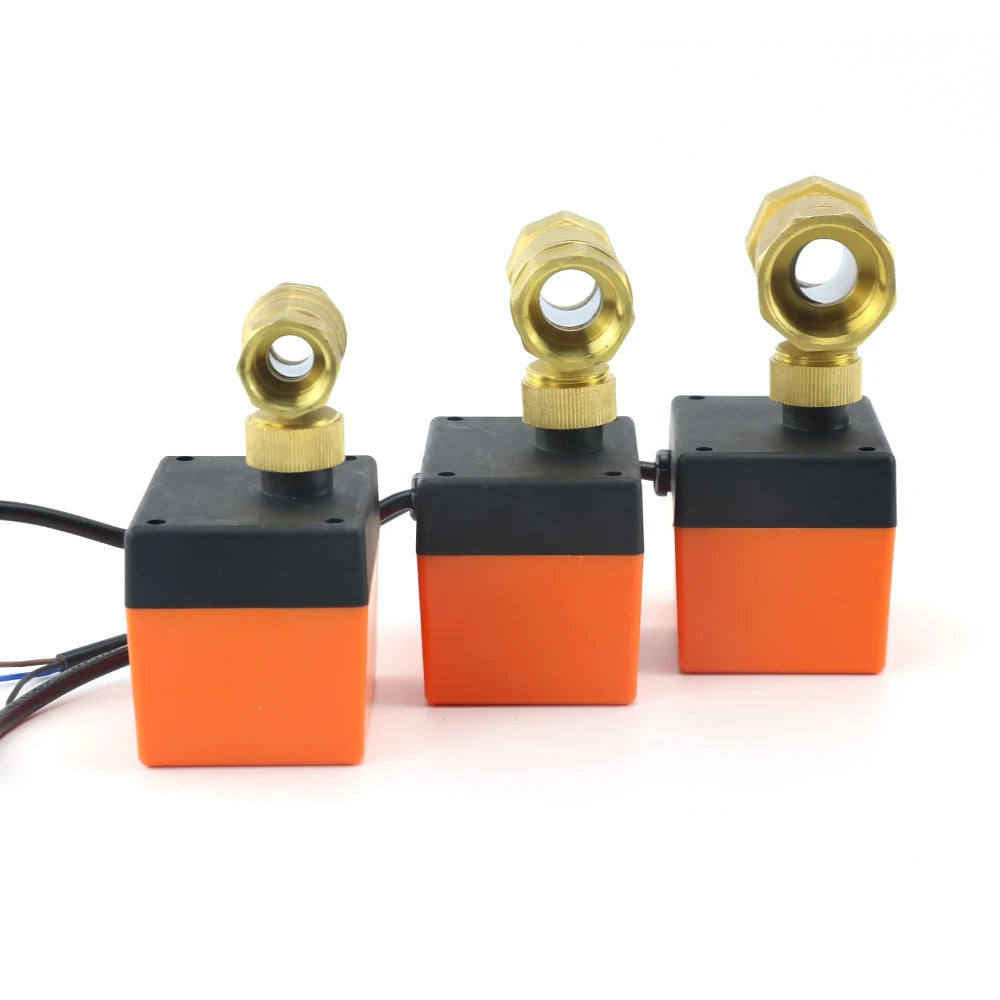 Válvula de Bola Motorizada de Latón 2 Vías 1/2"-1" (DN15/DN20/DN25), 3 Hilos, 12VDC/220VAC