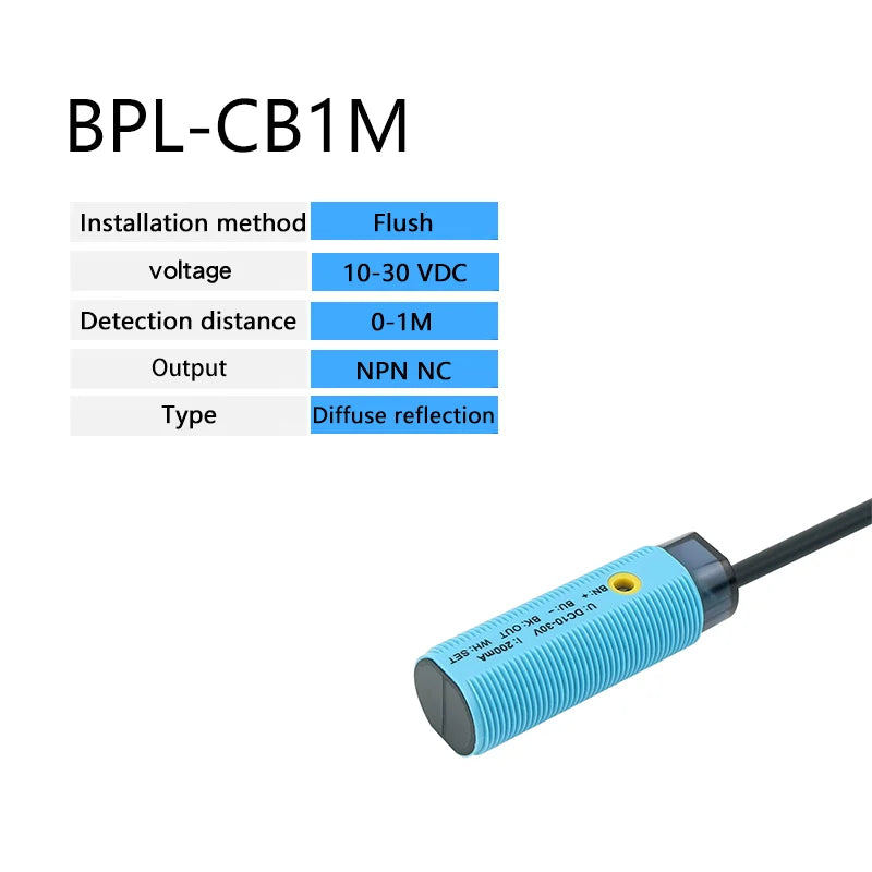 Long Range Sensing Range 1M Photoelectric proximity switch sensor 10-30V DC NPN PNP NO IP67 waterproofNC