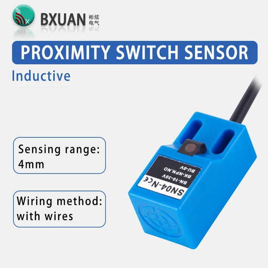 BXUAN SN04 Square Inductive Proximity Switch NPN NO PNP NO 4mm Inductive Sensor