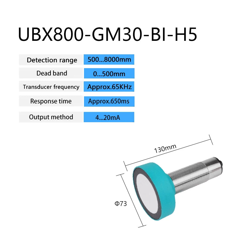 ultrasonic sensor detection range 8000mm 24VDC GM30 NPN PNP non-contact liquid level detection proximity sensor induction switch