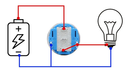 Botón Pulsador Metálico con Zócalo (20 pzas) 16/19/22mm, LED, Momentáneo/Enclavable, Impermeable, 5V-220V