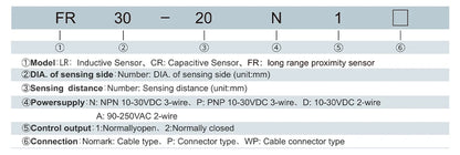 GTRIC M30 Long Distance Proximity Sensors 12-24V DC NPN PNP Sensing Range 20mm 25mm 40mm Industrial Non-contact Inductive Switch