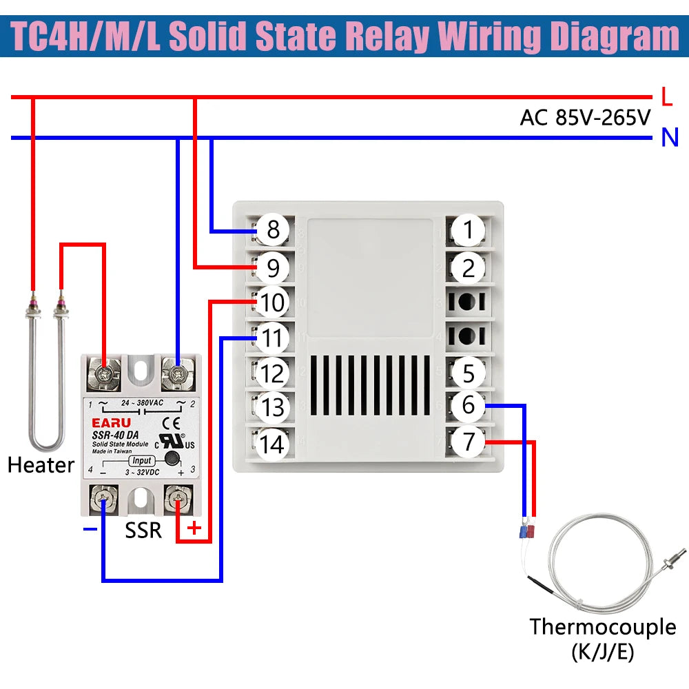 New Intelligen Digital PID Thermostat SSR Relay Voltage Output Universal Input Heating Cool ing Temperature Controller Regulator