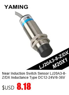 Inductive Metal Proximity Switch M30 Sensor DC Three Line PNP/NPN Normally Open LJ30A3-10-Z/BY Detecting Distance 10mm