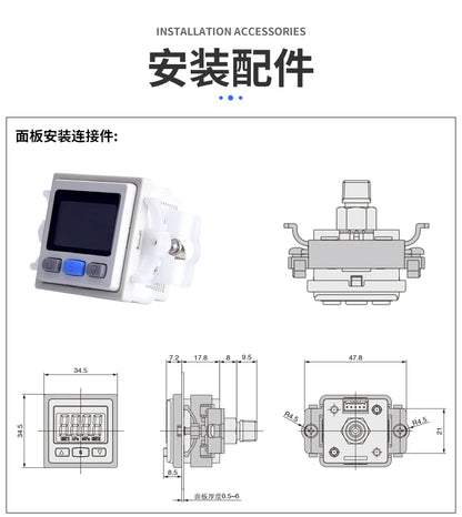 SMC Type ZSE30AF / ISE30A Digital Display Pressure Switch Electronic pressure switch/digital pressure gauge air source processor