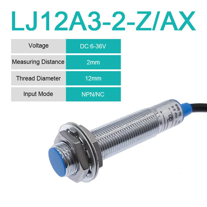 10PCS LJ12A3-4 BX BY AY CY Inductive Proximity Switch NPN LJ12A3-4-Z/AX  PNP Sensor NO NC DC5~36V 4mm Detection Distance