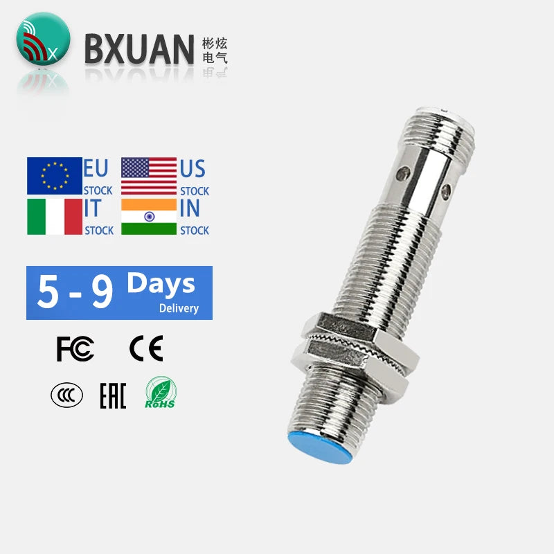 BXUAN M12 Inductive Proximity Switch Sensor Flush DC 10-30V AC90-250V NPN PNP NO NC output