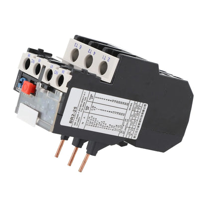 Thermal Overload Motor Relay 3 Phase AC 50Hz/60Hz FR NR2-25 IP20 Plug-in With Indicator Light For CJX2 Series Contactors