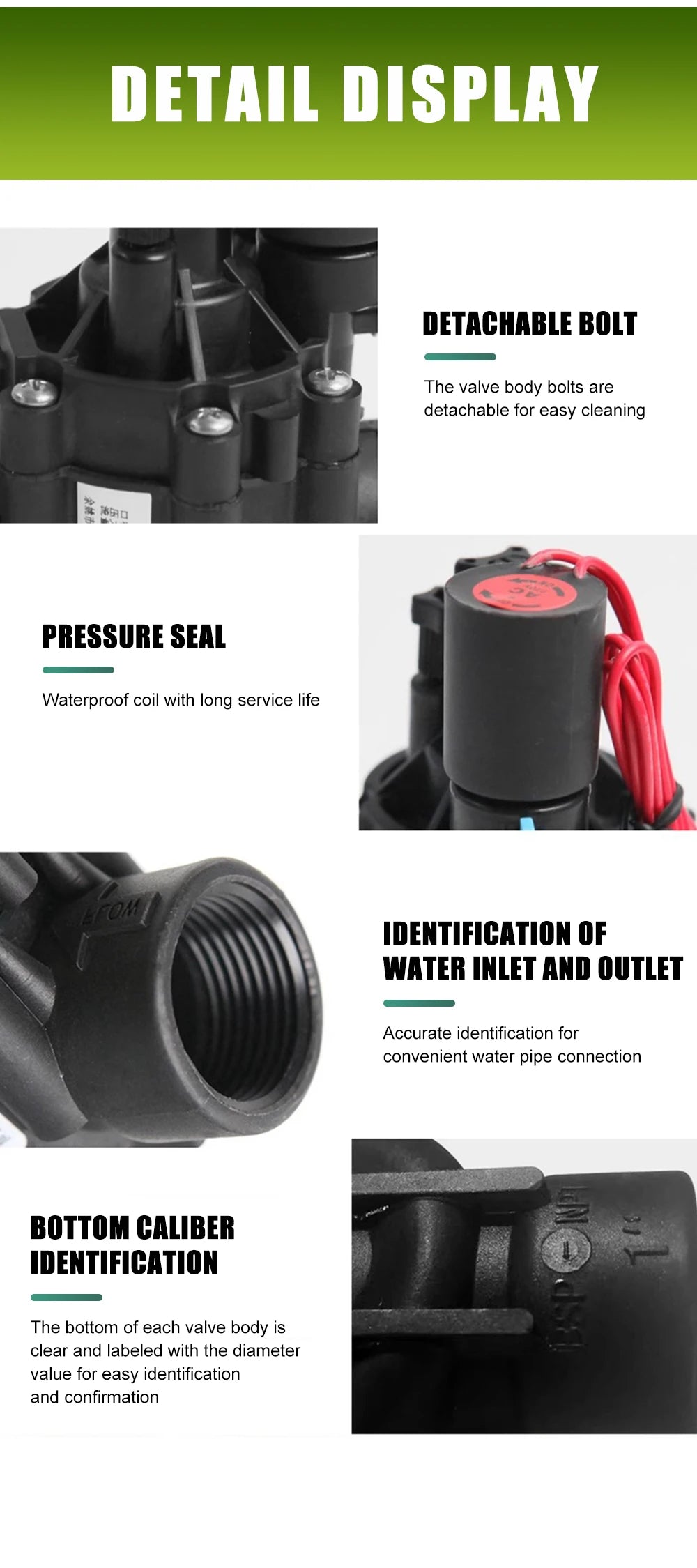DN15 DN20 DN25 1/2" 3/4" 1" Normally Closed Solenoid Valve AC220V DC12V  Nylon Valve For Farm Garden Landscape Irrigation