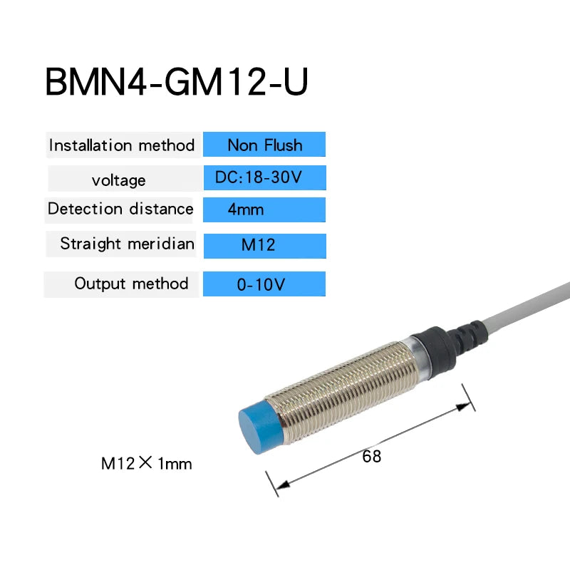 M12 Proximity switch sensor analog output NPN PNP Inductive proximity sensor 24V