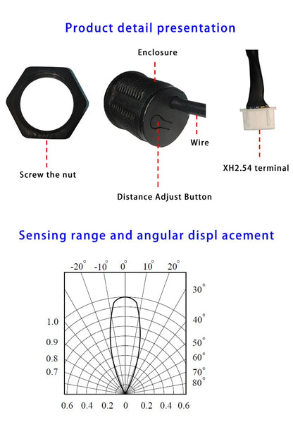 XKC-KL200 Laser Ranging Distance Sensor Human Proximity Diffuse Reflection Photoelectric Motion Sensor