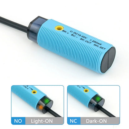 Long Range Sensing Range 1M Photoelectric proximity switch sensor 10-30V DC NPN PNP NO IP67 waterproofNC